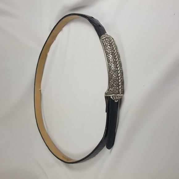 Brighton ML C5303 Black Reptile Leather Belt